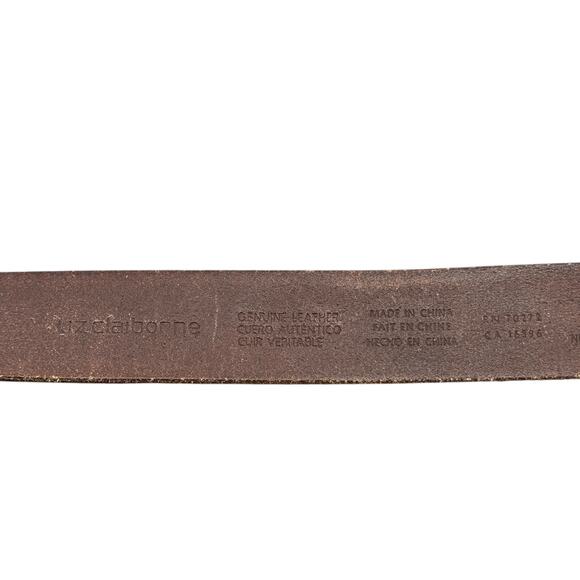 Liz Claiborne Tooled Belt SZ XL Women Brown Western Rustic Leather 70s Rodeo - Picture 10 of 12